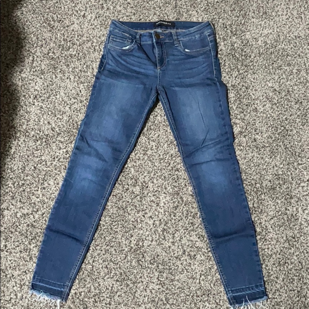 Distressed Hem Jeans